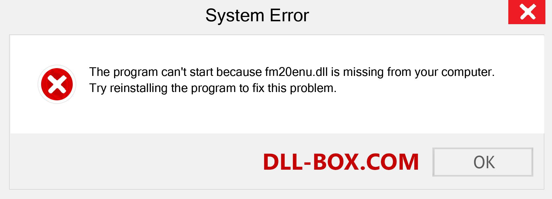  fm20enu.dll file is missing?. Download for Windows 7, 8, 10 - Fix  fm20enu dll Missing Error on Windows, photos, images